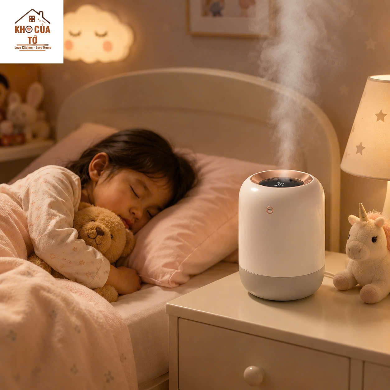 🌫️ Máy tạo ẩm không khí Tiross TS8432 (Không dây – tích điện – phun sương dịu mát)